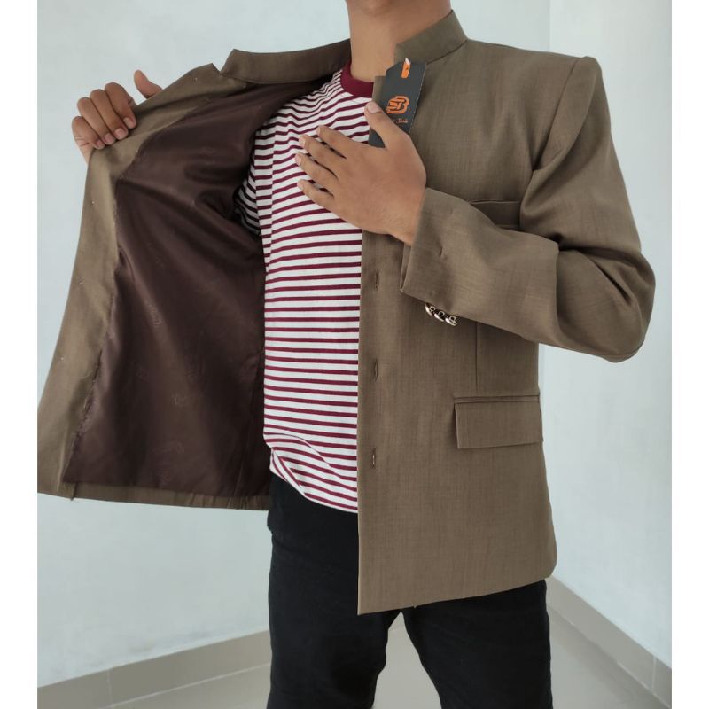 Jasko Premium Bescap Tasik Jas Koko Pria Dewasa Fashion Muslim Pria Jas Mandarin Jasko Tasik Origina