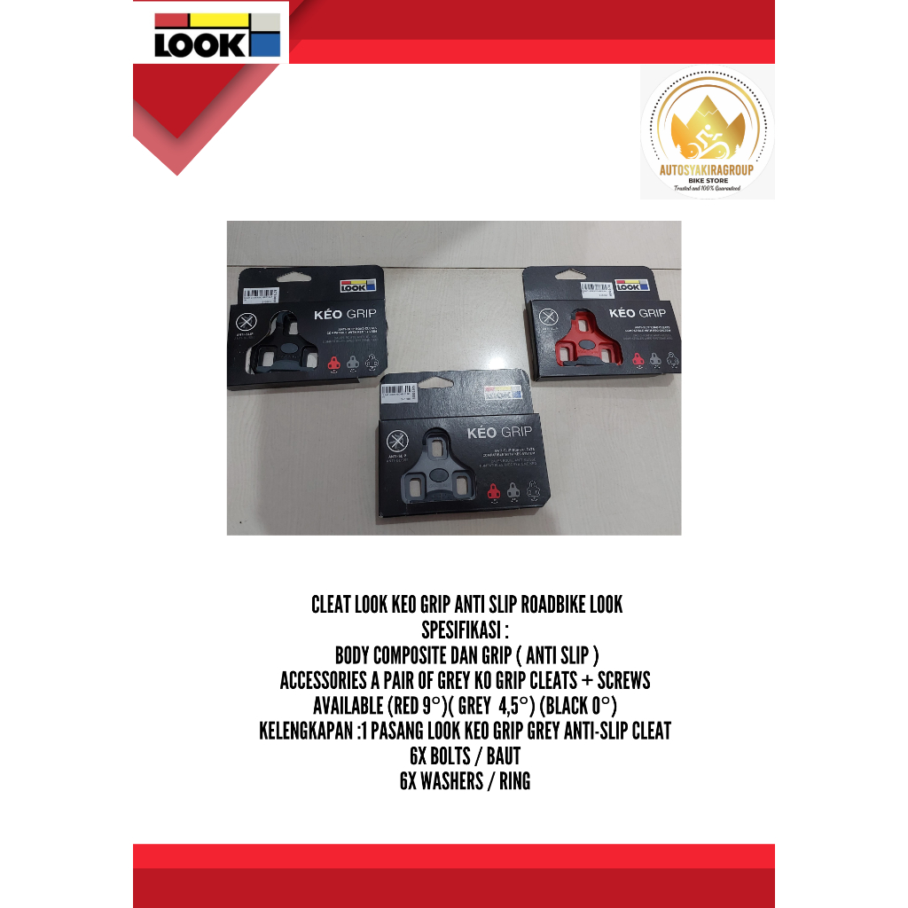 Cleat Look Keo Grip ( Cleat LOOK Keo Grip Anti slip Roadbike LOOK )