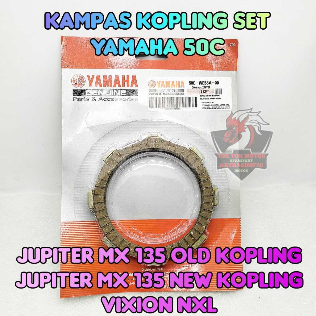 Kampas Kopling set 50C Asli Original Motor Yamaha Jupiter MX 135 New Kopling , Jupiter Mx 135 Old Ko