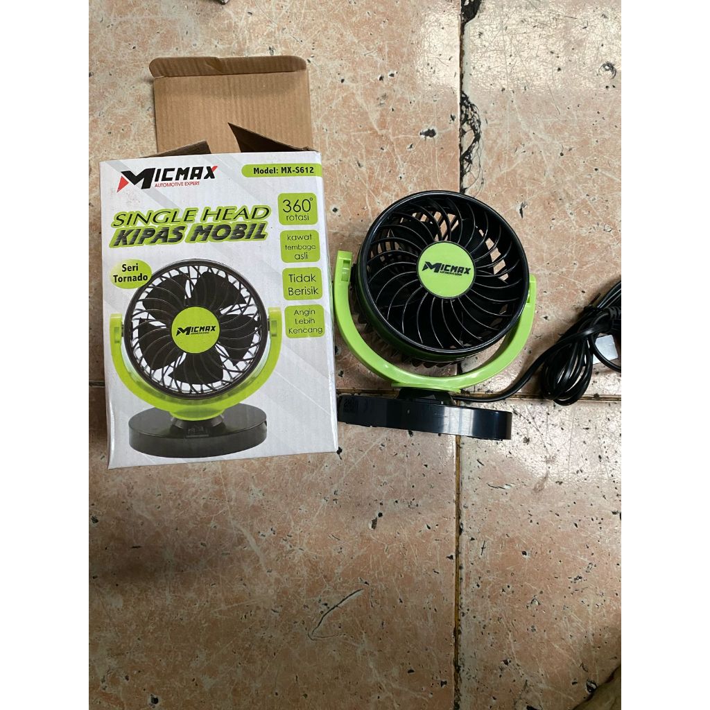 KIPAS ANGIN MOBIL/TRUCK TRUK 12V 12 VOLT SINGLE HEAD SWITCH ON OFF ANGIN SUPER KENCANG