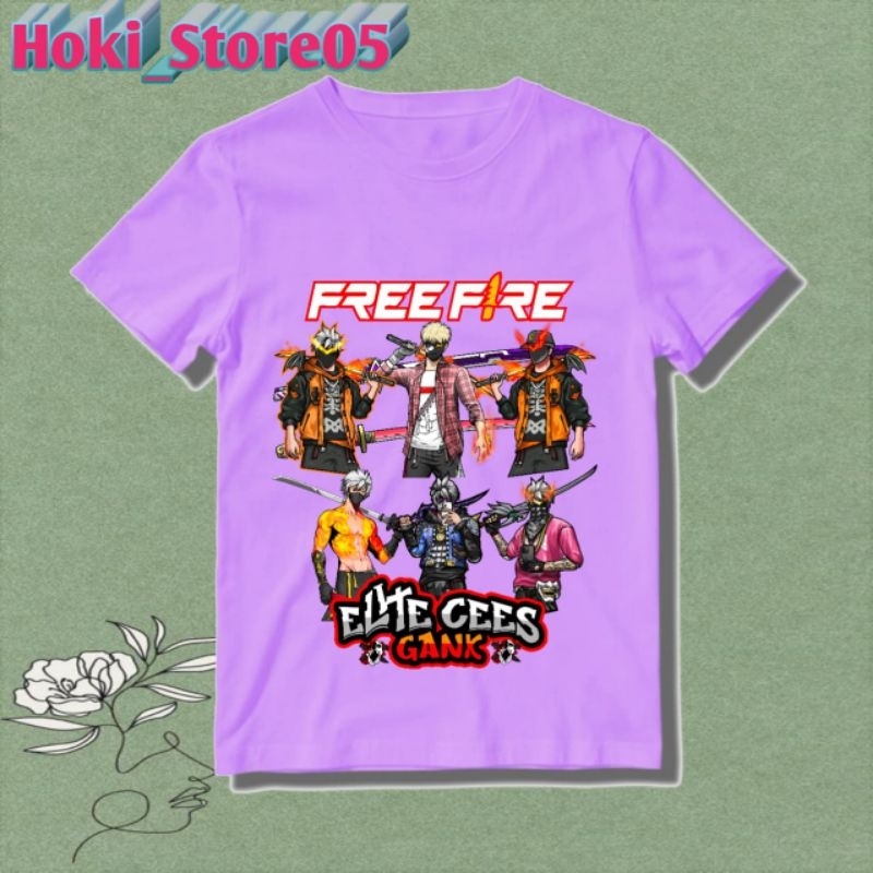 KAOS ANAK PRIA WANITA FF ELITE CEES GANK GAME ALL KARAKTER