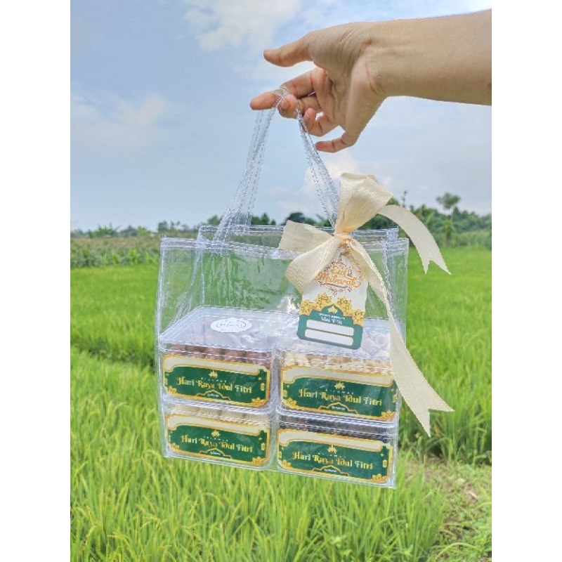 

isi 4 toples ukuran 250gr hampers lebaran | hampers kue kering