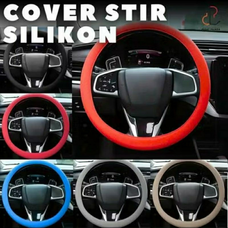 Cover Stir Mobil Universal Bahan Karet Silicon Anti Slip Sarung Stir Mobil Silikon 30-40cm 38cm 40cm