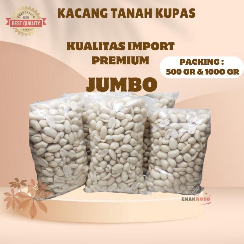 

Kacang Tanah Kupas Jumbo kualitas Premium