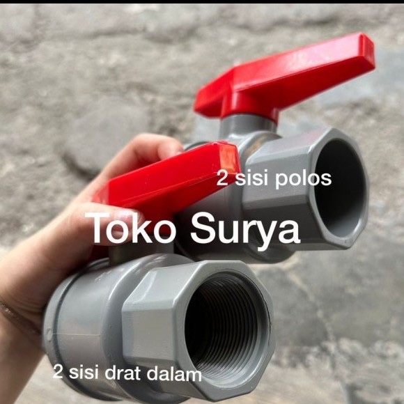 BALL VALVE 11/2" ( SATU SETENGAH INCH )STOP KRAN 11/2" BALL VALVE PVC 11/2" STOP KRAN 11/2" KDJ KING