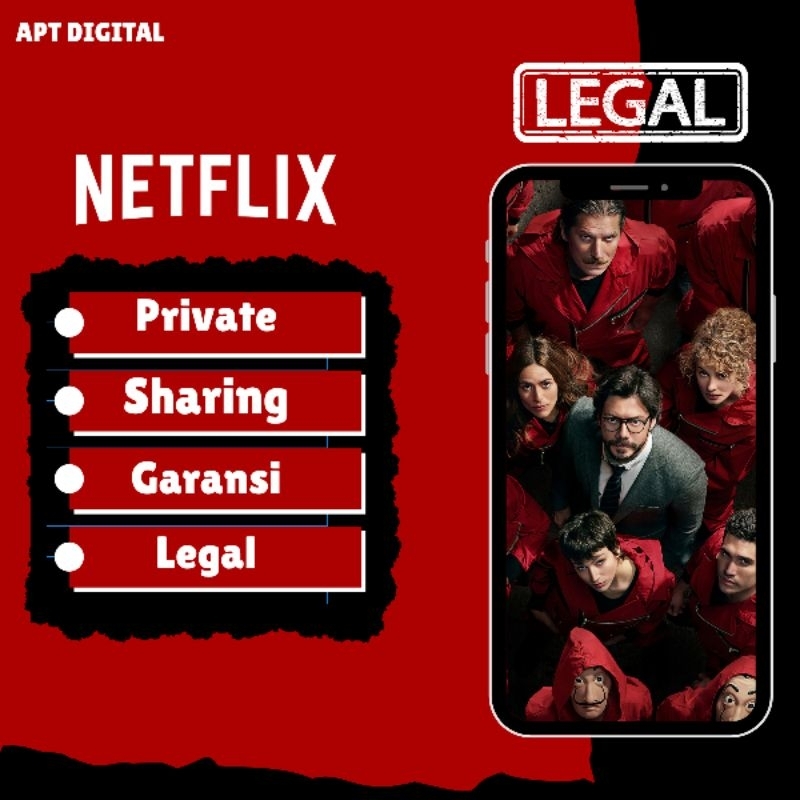 NETFLIX PRIVATE SHARING PROFILE  BERGARANSI