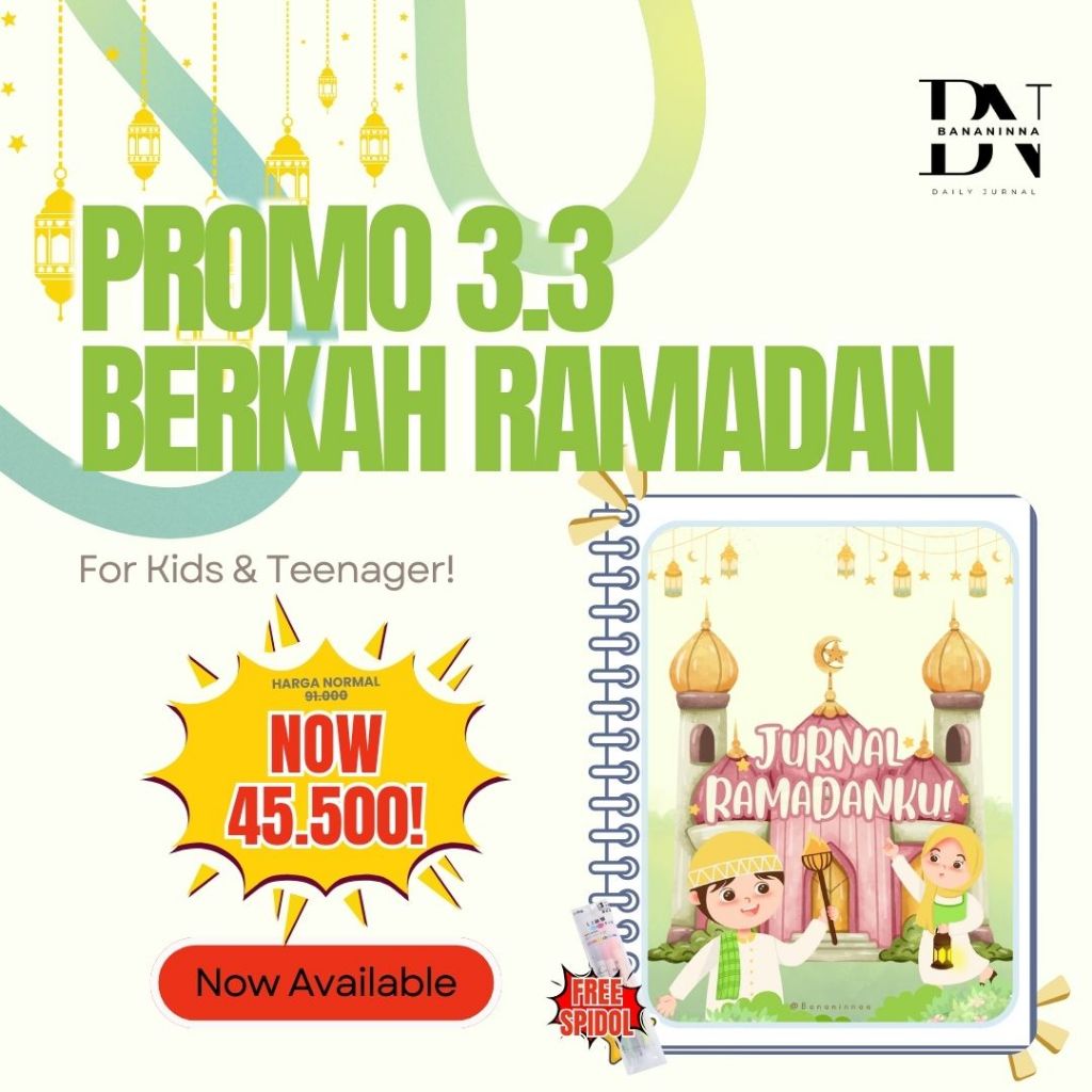

PROMO 3.3 BERKAH RAMADAN! JURNAL RAMADAN/RAMADAN PLANNER FOR KIDS