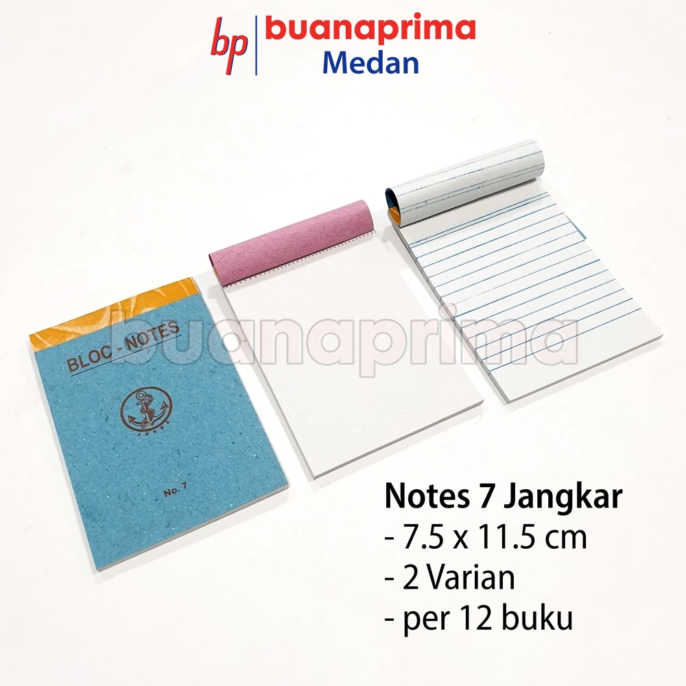 

Notes JANGKAR 7 KECIL per 12 Buku Garis dan Polos Bloc Note Catatan Bergaris Buka Atas Block Note