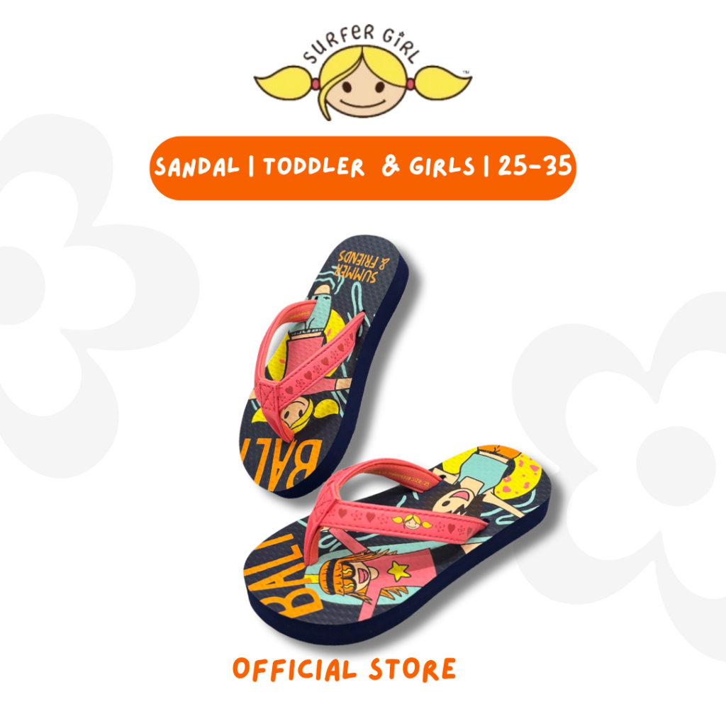 Surfer Girl Chili in Bali Sandal | Sandal Anak-anak | Sandal Anak Perempuan | Sendal Main Anak | San