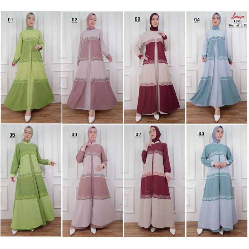 GAMIS LAROSA 18.070 BORDIR /  GAMIS ABAYA LAROSA BUSANA