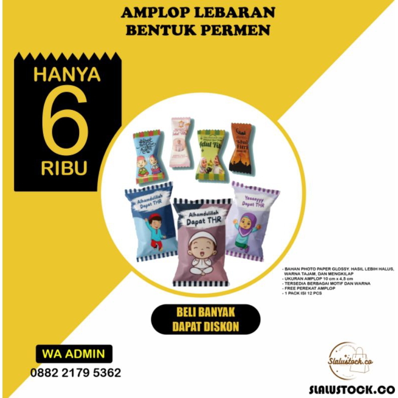 

AMPLOP LEBARAN BENTUK PERMEN