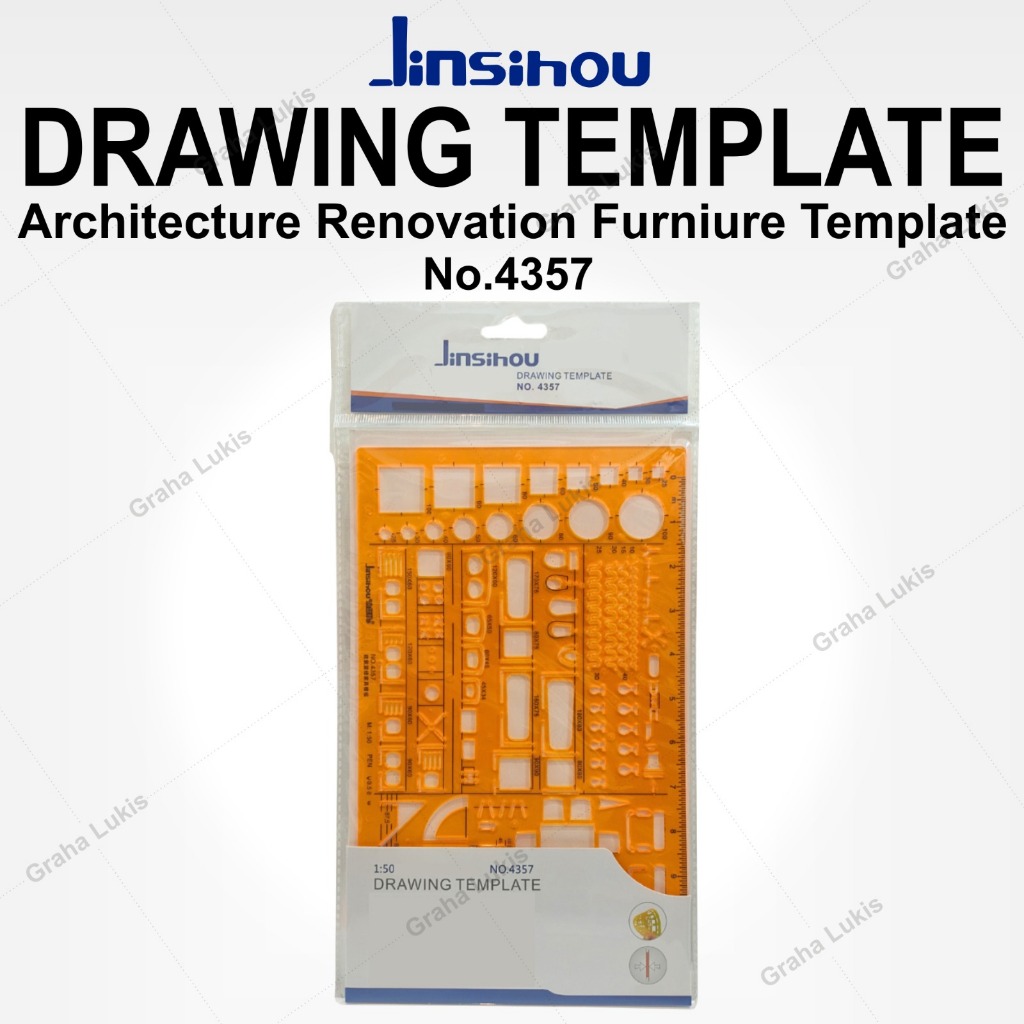 

Jinsihou Penggaris Mal Arsitek Template (4357) 1:50