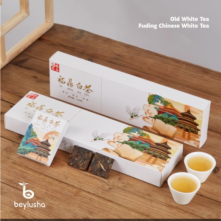 

Fuding Teh Putih Tua Shoumei Old Chinese White Tea Biscuit Bai Cha Kesehatan Aroma Wangi Segar Kuat 150 Gr
