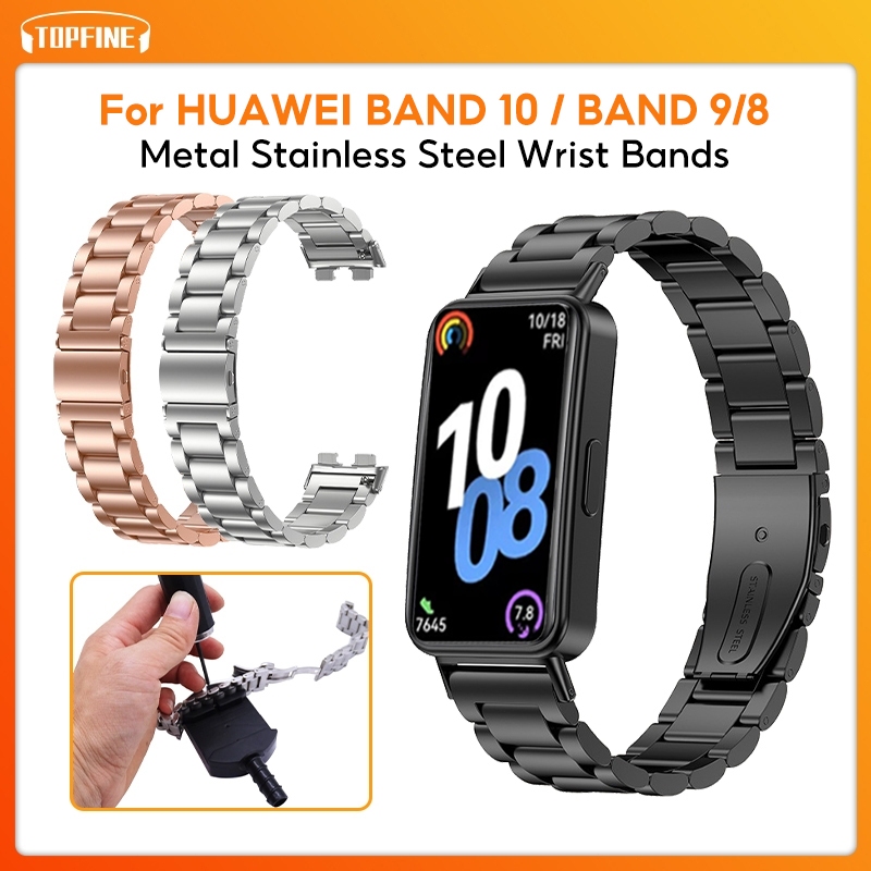 Tali Stainless Tali huawei band 10 strap  / steel strap for huawei band 9/ huawei band 8/ huawei ban
