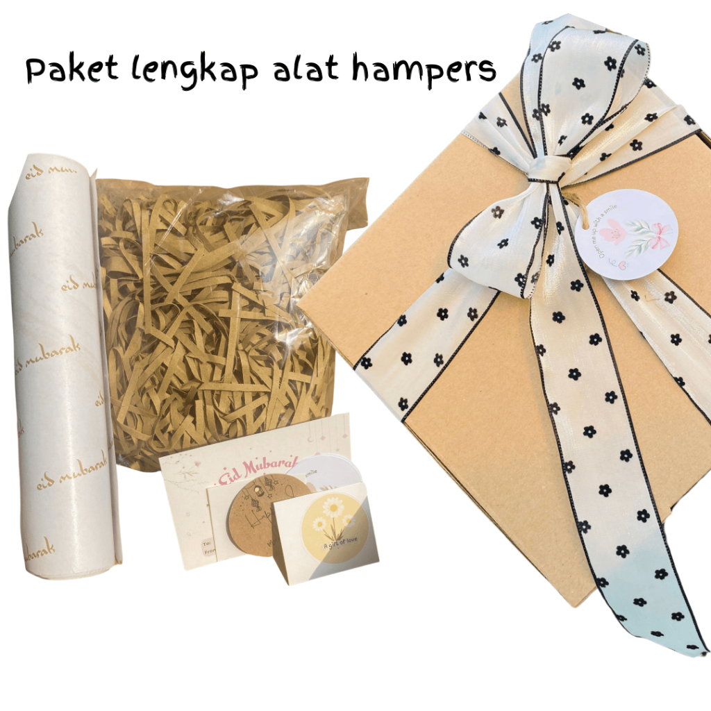 

Paket lengkap alat membuat hampers box gift idul fitri kemasan praktis