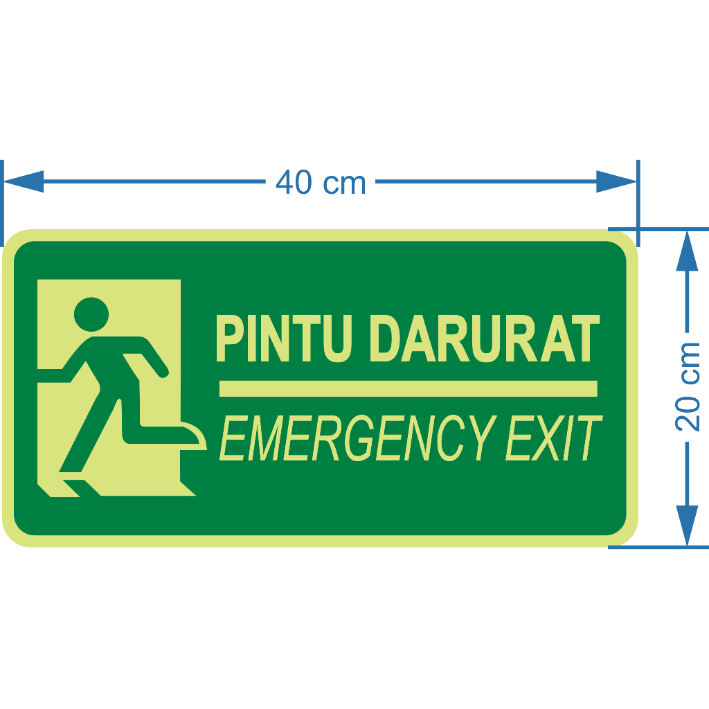 Sign Jalur Evakuasi Glow In The Dark