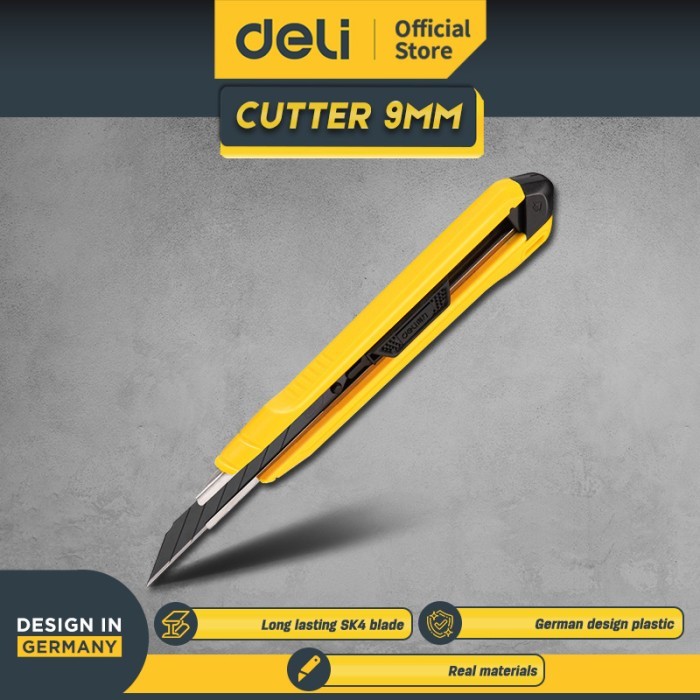

Deli Tools Pisau Cutter 9mm SK4 DL009H