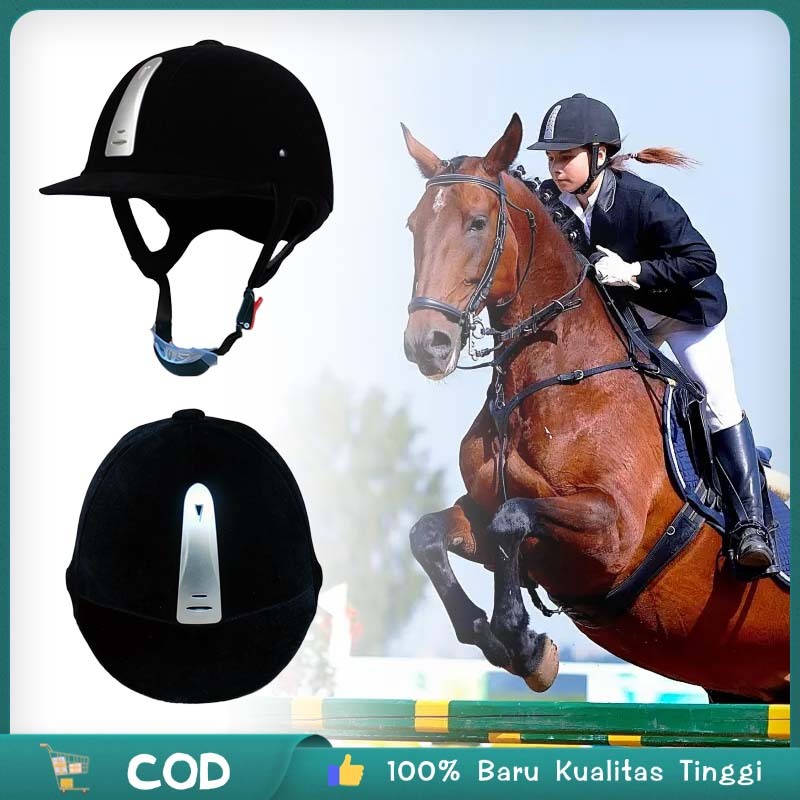 Helm Berkuda Wanita Bahan Velour Equestrian Helmet Helm Equestrian Helmet Berkuda Dapat Disesuaikan