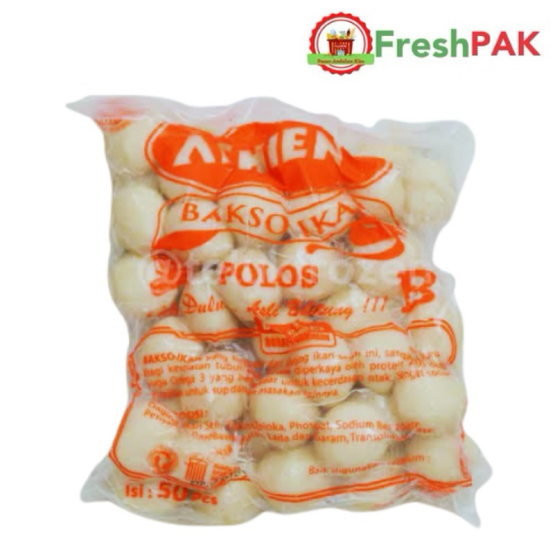 

FreshPAK - Bakso Ikan Polos Athien B / Isi 50 Butir /