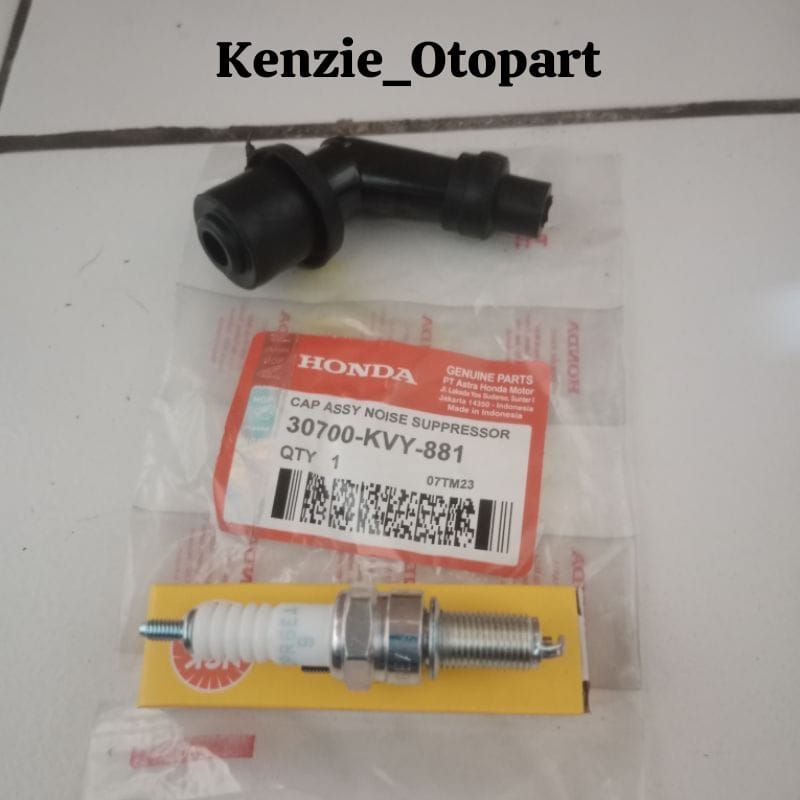 CANGKLONG TUTUP BUSI + BUSI NGK CPR 6 BEAT KARBU VARIO KARBU SCOOPY KARBU SPACY KARBU
