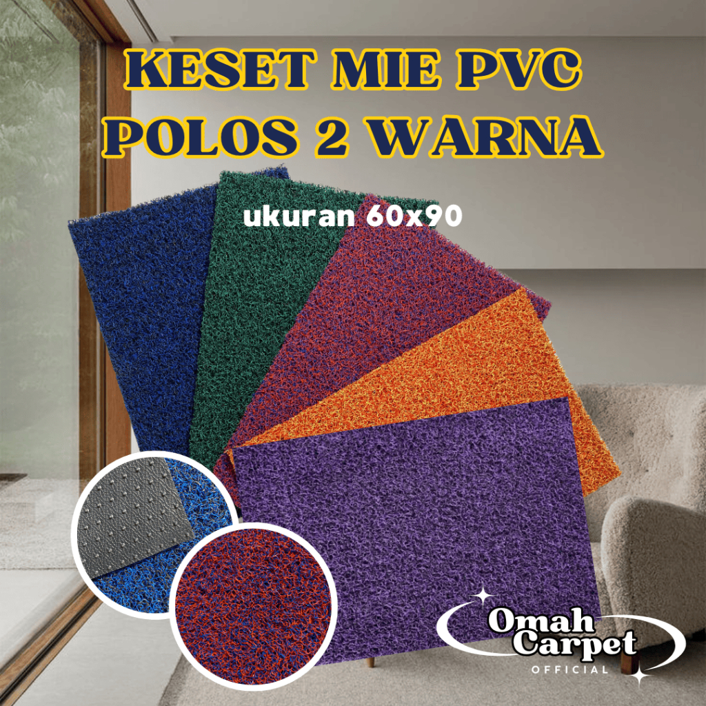 KESET MIE BIHUN POLOS 2 WARNA/ KESET MIE BIHUN PVC PREMIUM TEBAL/ 60X90 CM