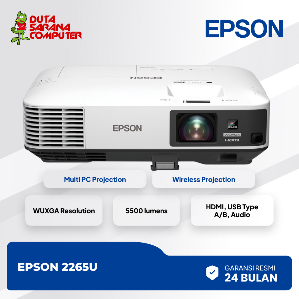 PROYEKTOR EPSON EB-2265U EB2265U 2265U EB 2265 U WUXGA GARANSI RESMI