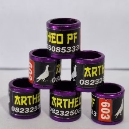 25 PCS RING CUSTOM NAMA UNTUK MERPATI/MURAI,LOVEBIRD,PUTER PLELUNG,PERKUTUT