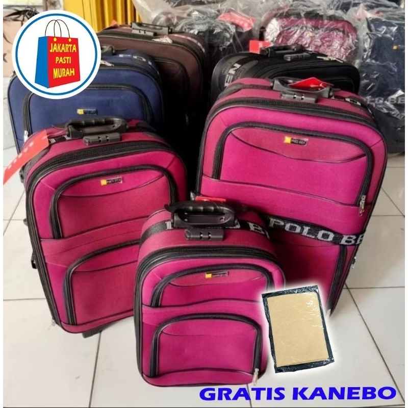 Koper Kain Merk Polo Ben Ukuran 16,20, bisa masuk kabin dan 24inch bisa diperbesar