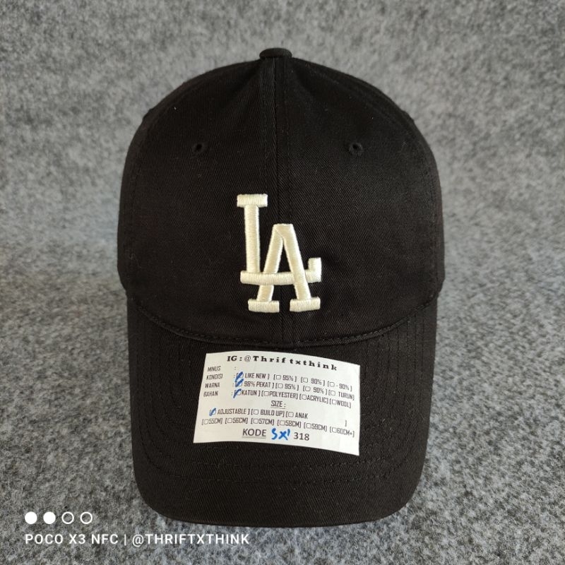 TOPI CAP ADJUSTABLE SETELAN BISBOL MLB LOGO LA BESAR  SX'318