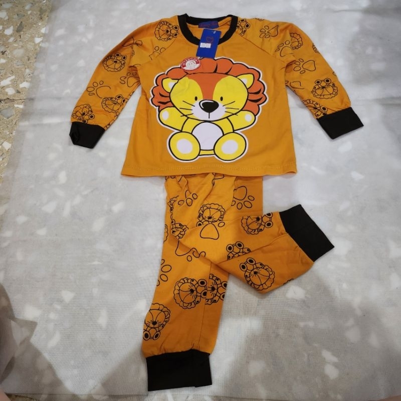 Setelan Piyama Baju Tidur Lengan Panjang Celana Panjang London Kids Size 4