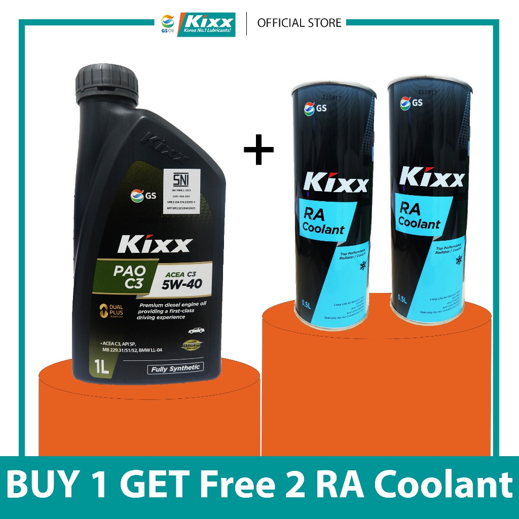 Free RA Coolant 2 Botol - KIXX Oli Motor PAO C3 ACEA SAE 5W-40 C3 Nmax Pcx Xmax Semua Motor Matic 1 