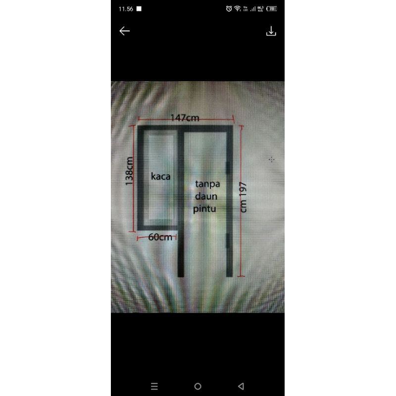 KUSEN PINTU GANDENG JENDELA UKURAN T KUSEN 200XL80CM T JENDELA 140XL 60CM
