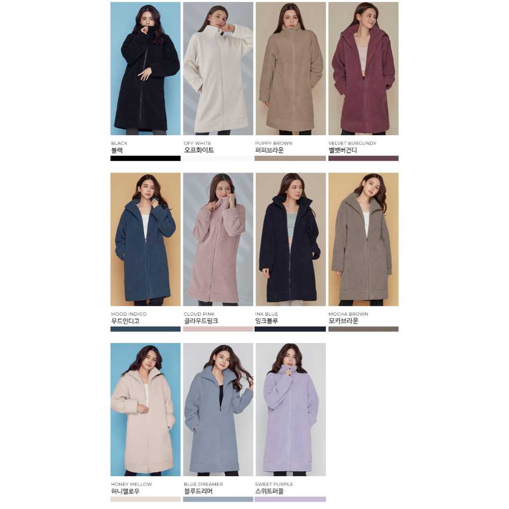 Jacket Coat STL Fluffy Metro NY Lightweight and Warm Double-Sided Fleece Long Coat