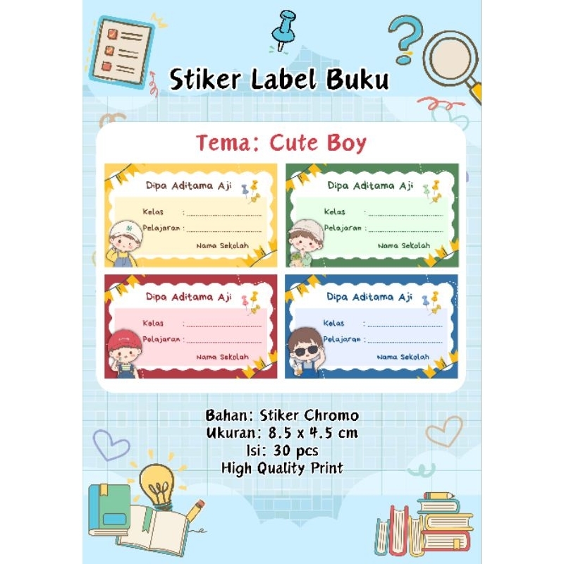 

STIKER BUKU / STIKER MAPEL / STIKER MATA PELAJARAN