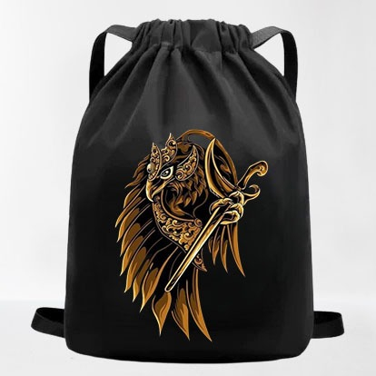 Tas Serut Anti Air / Tas Olahraga Pria Wanita Futsal Bahan cordura Motif kris