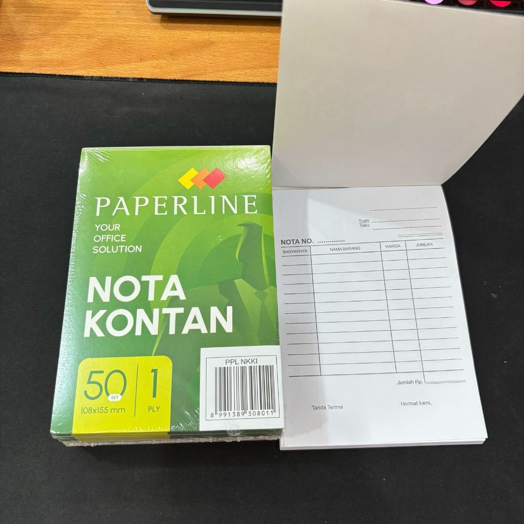 

Buku Nota Kontan 1 Ply Kecil Paperline / Nota Kontan 1 rangkap Kecil / Buku Nota paperline Kecil
