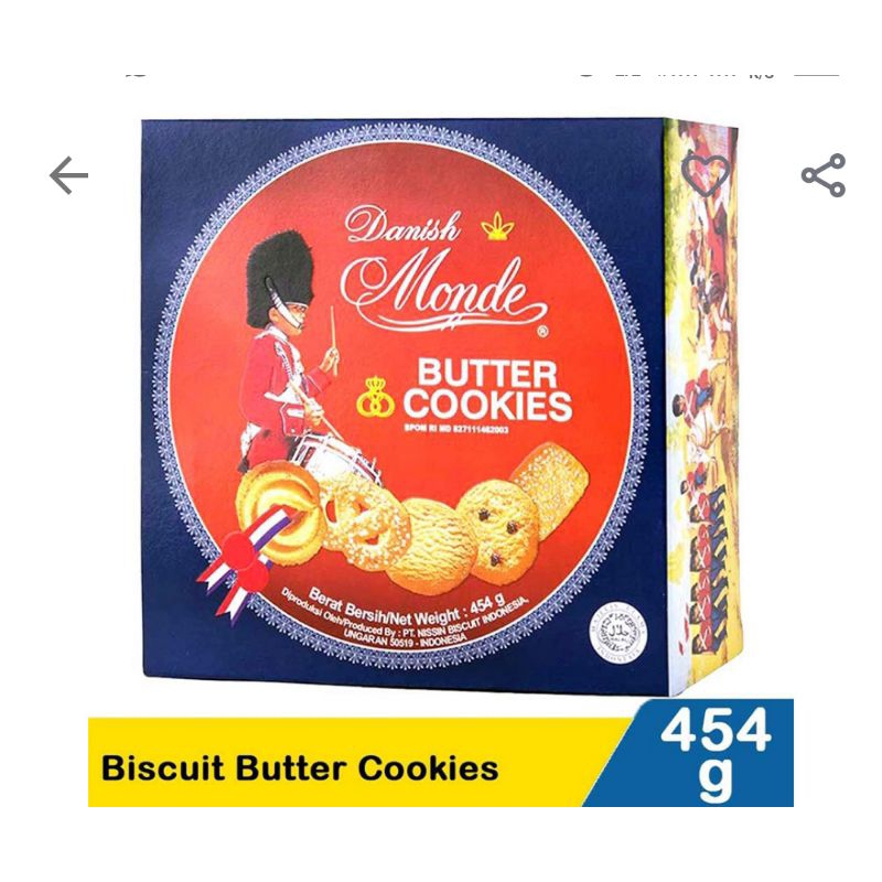 

monde biscuit butter cookies 454g kaleng