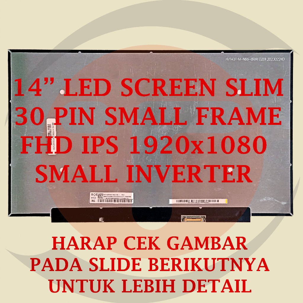 LCD LED Untuk Lenovo Ideapad 3 Slim 3-14ABA7 3-14IAU7 3-14ALC6 14.0" Slim Small Frame FHD IPS 1920x1