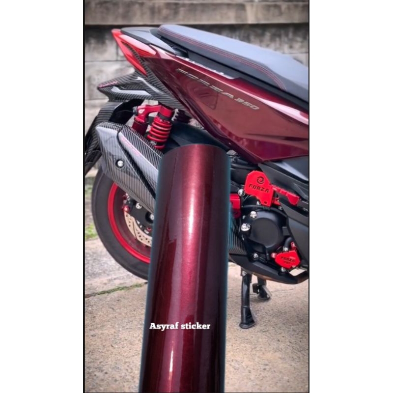 SKOTLET STIKER MOTOR WARNA DARK RED CANDY STICKER SKOTLITE WARNA DARK RED CANDY