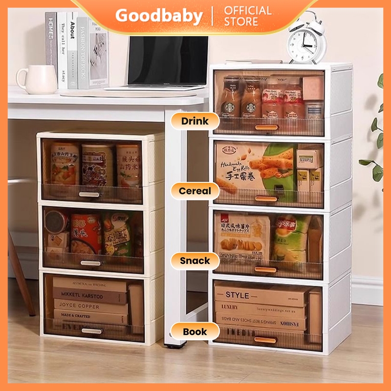Goodbaby - Storage Box Makanan Tertutup Transparan 1 pcs - Storage Box Laci Plastik Drawer - Storage