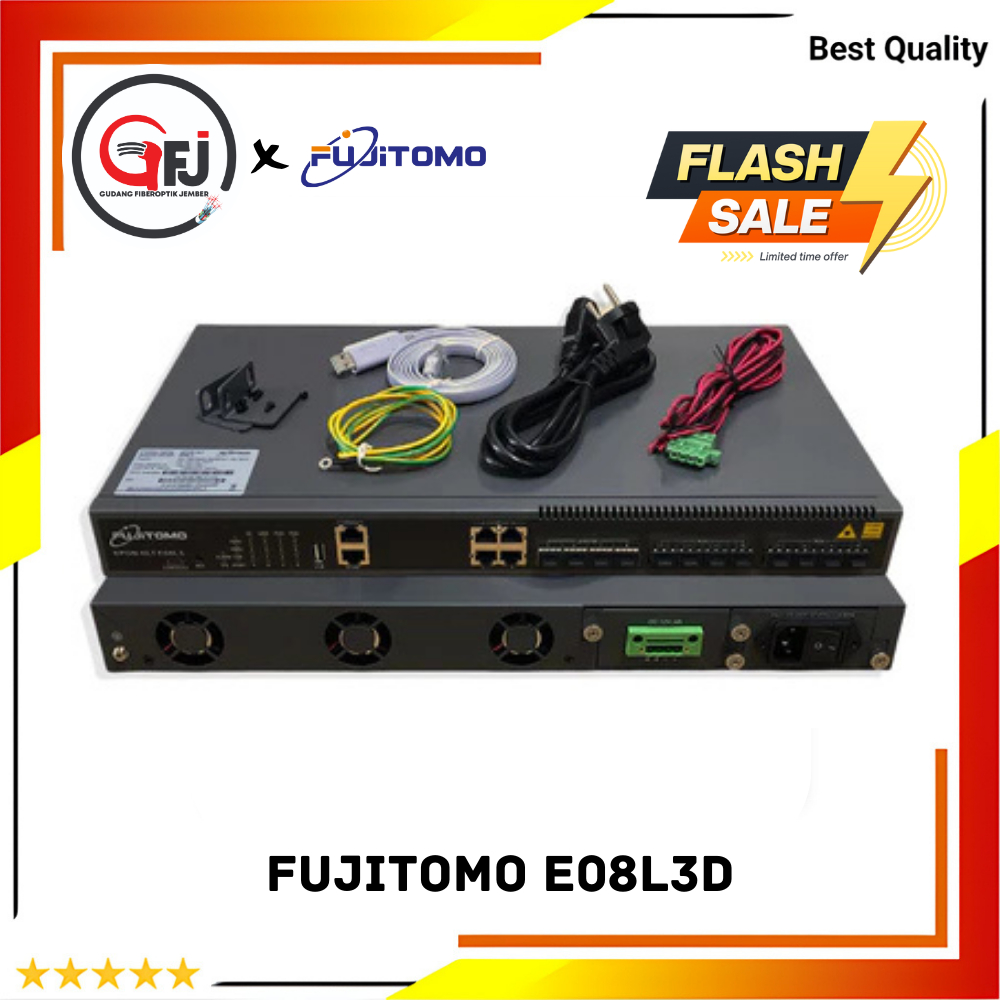 [TERMURAH] OLT EPON FUJITOMO E08L3D 10G 8 PON 64 ONU/PON BARU ORIGINAL
