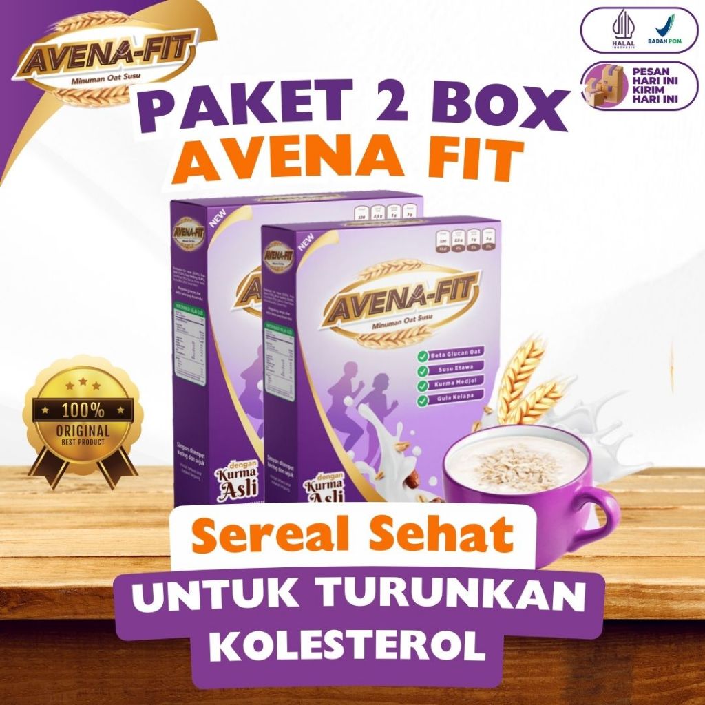 

Paket 2 Box Avena Fit - Sereal Sehat Apuh Atasi Kolesterol Jahat