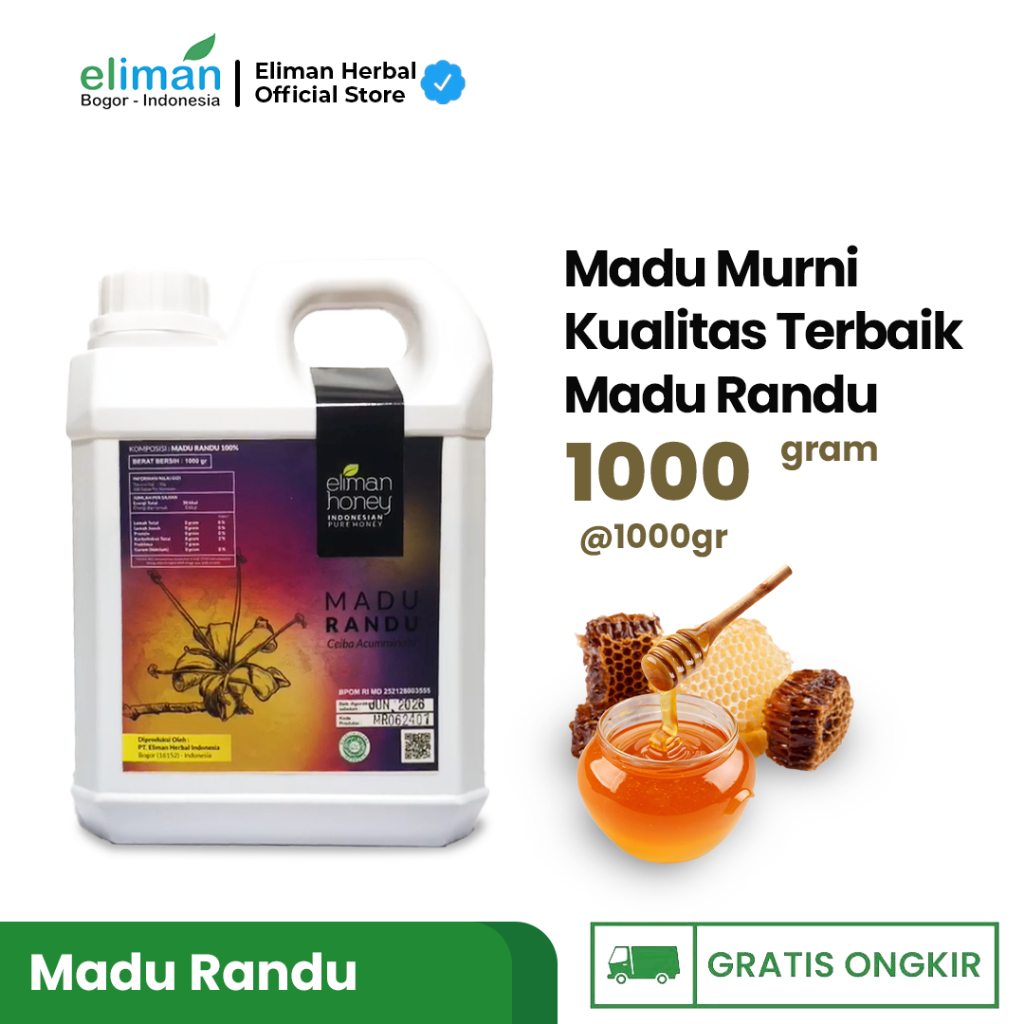 

ELIMAN - Madu Randu 100% Madu Murni 1 Kg Untuk Thypus
