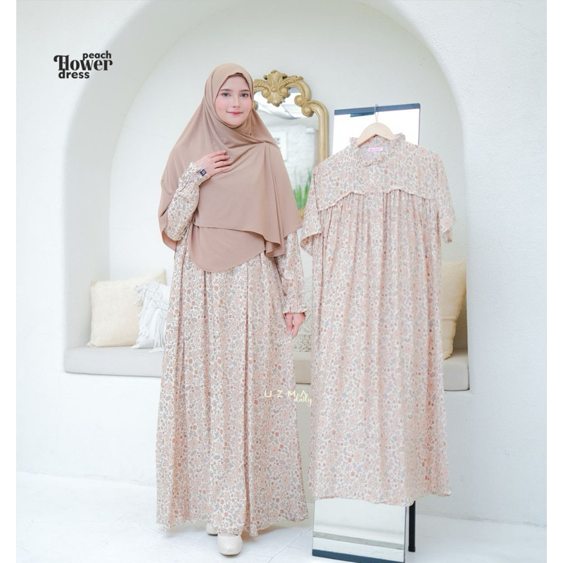 Daily Dress ‘FLOWER PEACH’ Rayon Premium Homedress daster malang