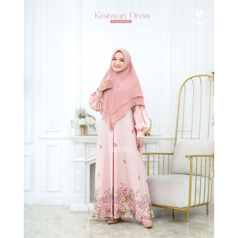 ATTIN - KESHWARI DRESS - GAMIS MOM MOTIF ELEGANT BAHAN SUPER ADEM PREMIUM - GAMIS DEWASA SIMPLE ACAR