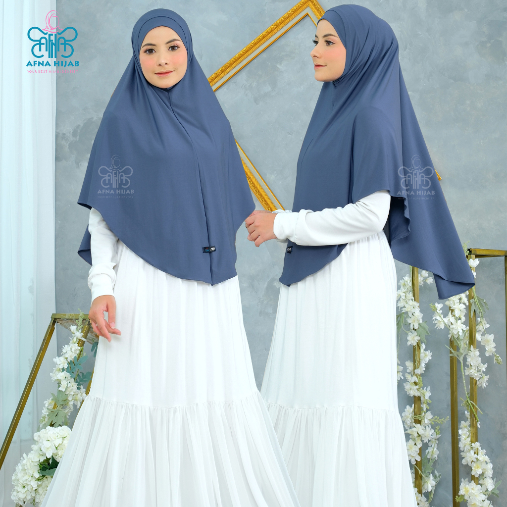 AFNA Hana Khimar Jilbab Hijab Syari instant dengan inner Ciput Bandana