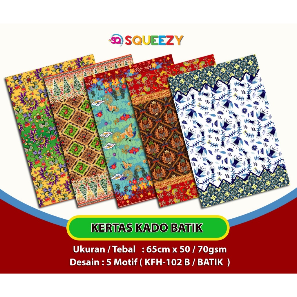 

Kertas Kado Grosir Murah BatikMix 1 pak isi 50pcs Murah Berkualitas Bisa Cod / kertas kado batik