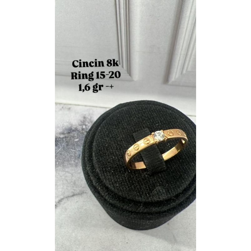 Cincin Cartier Full Emas 8K