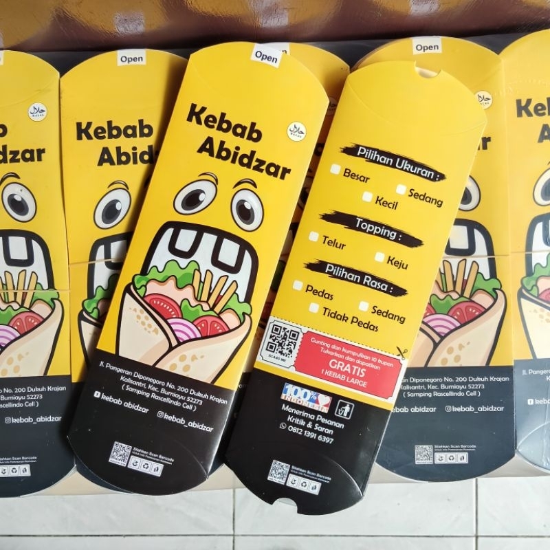 Custom kemasan kebab