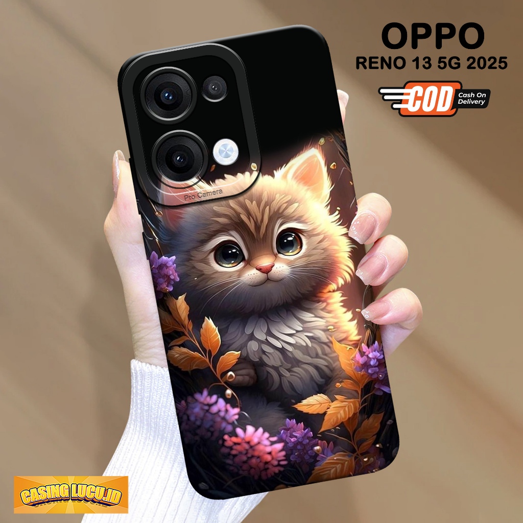 Case Oppo Reno 13 5G 2025 Terbaru - Fashion Case Kucing - Casing Hp Oppo Reno 13 5G 2025 Terbaru - S